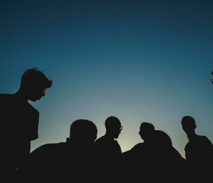 silhouette photo of people